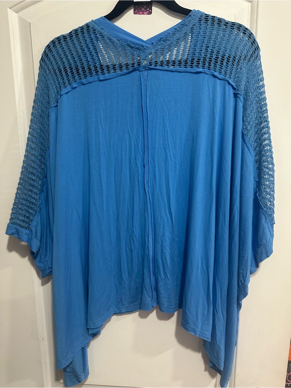 130 NWT POL Blue Top with Star Embellishments Oversized Large - Picture 4 of 7